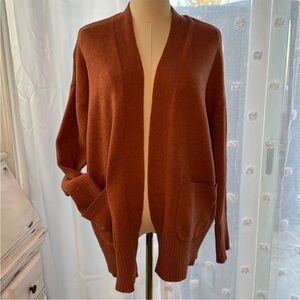 Target Brand A New Day |  Rustic Orange Open Front Cardigan w/ Pockets | Size L